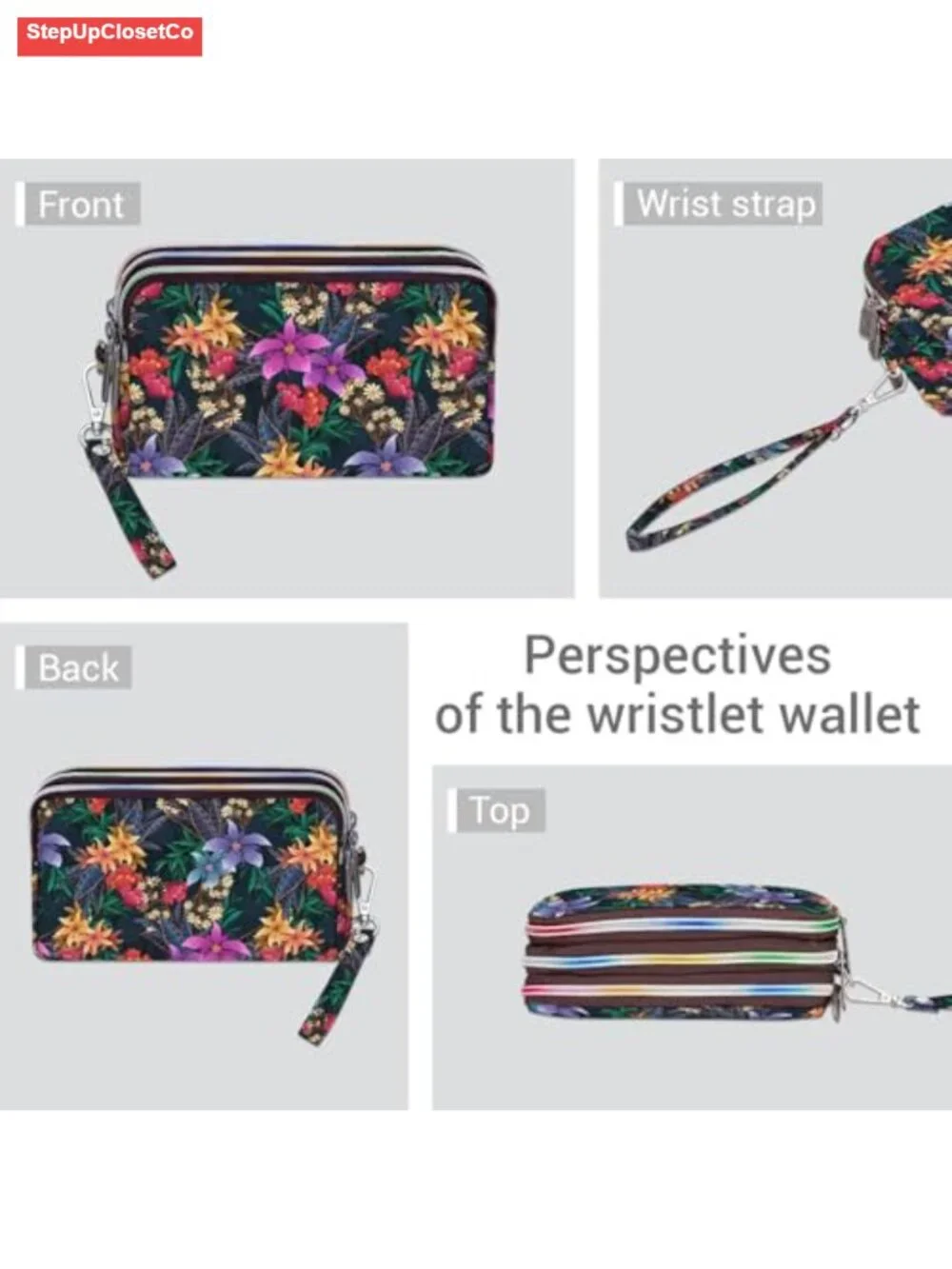 Quilted Wristlet Wallet Women Large Capacity Travel Cell Phone Bag Purse with